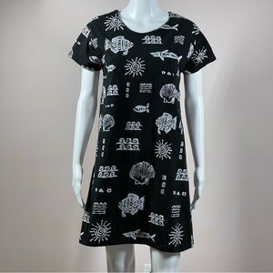 Seaside Vintage Black Dress